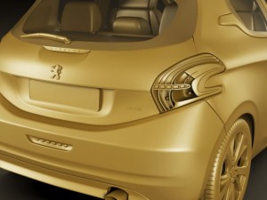 peugeot 208 3door 3Dモデル