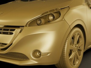 peugeot 208 3door 3Dモデル