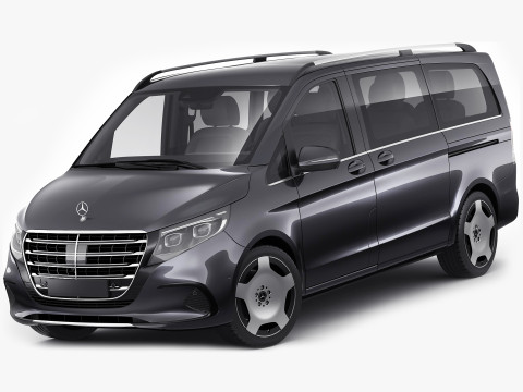 Mercedes Benz V-class 2024 exclusive line 3D Model