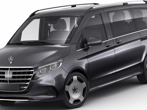 Mercedes Benz V-class 2024 exclusive line 3D Model