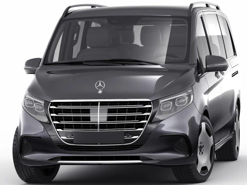 Mercedes Benz V-class 2024 exclusive line 3D Model