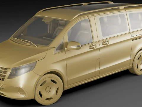 Mercedes Benz V-class 2024 exclusive line 3D Model