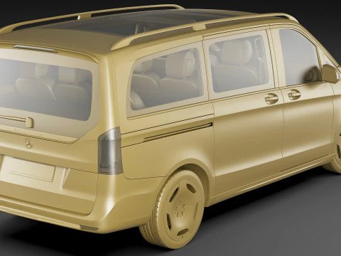Mercedes Benz V-class 2024 exclusive line 3D Model
