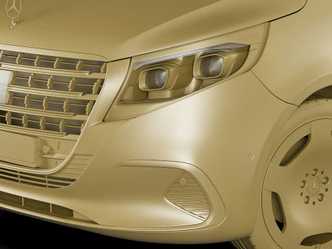 Mercedes Benz V-class 2024 exclusive line 3D Model