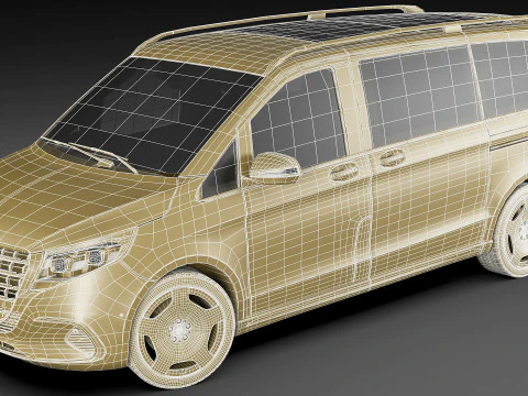 Mercedes Benz V-class 2024 exclusive line 3D Model