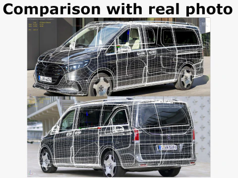 Mercedes Benz V-class 2024 exclusive line 3D Model