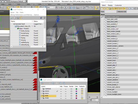 Mercedes Benz V-class 2024 exclusive line 3Dモデル