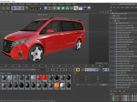 Mercedes Benz V-class 2024 exclusive line 3D Model