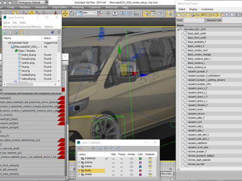 Mercedes-Benz EQV 2024 3D-Modell
