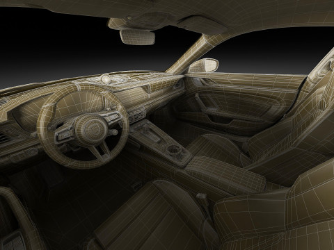 Porsche 911 Carrera GTS 2025 3D Модель