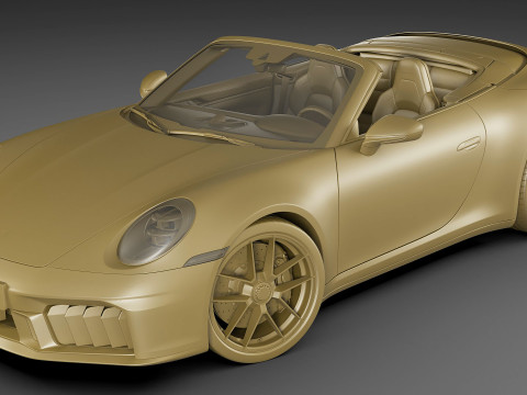 Porsche 911 Carrera GTS Cabriolet 2025 Modelo 3D