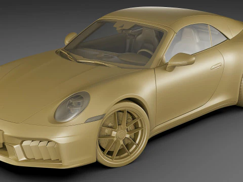 Porsche 911 Carrera GTS Cabriolet 2025 3D Model