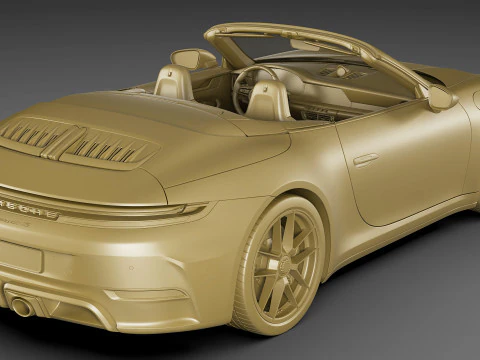 Porsche 911 Carrera GTS Cabriolet 2025 3D Model