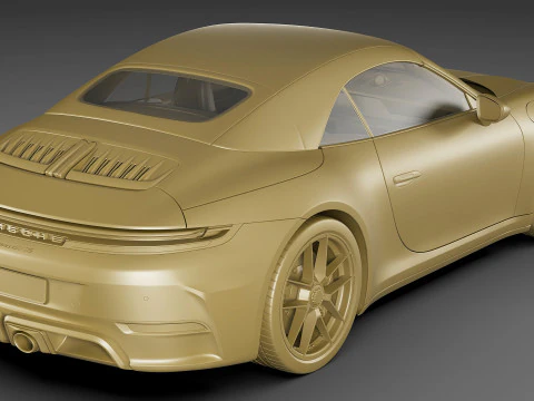 Porsche 911 Carrera GTS Cabriolet 2025 3D Model