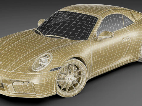 Porsche 911 Carrera GTS Cabriolet 2025 3D Model