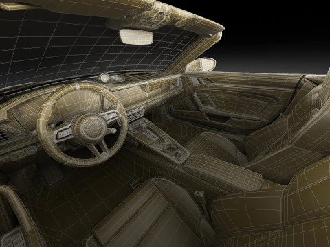 Porsche 911 Carrera GTS Cabriolet 2025 3D Model
