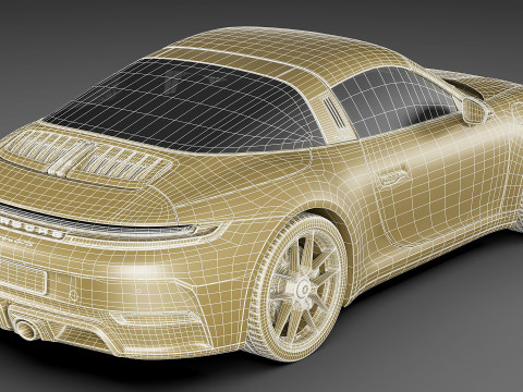Porsche 911 Carrera GTS Targa 2025 3D Model