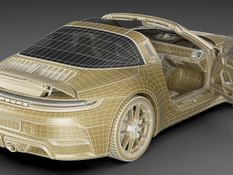 Porsche 911 Carrera GTS Targa 2025 3D Model
