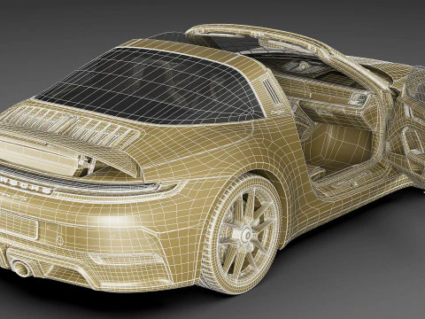 Porsche 911 Carrera GTS Targa 2025 3D Model