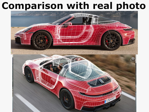 Porsche 911 Carrera GTS Targa 2025 3D Model
