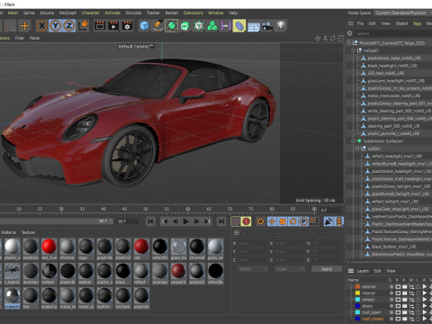 Porsche 911 Carrera GTS Targa 2025 3D Model