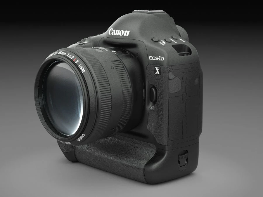 fotocamera reflex canon eos 1dx Modello 3D .c4d .max .obj .3ds .fbx .stl .blend