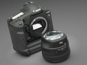 fotocamera reflex canon eos 1dx Modello 3D