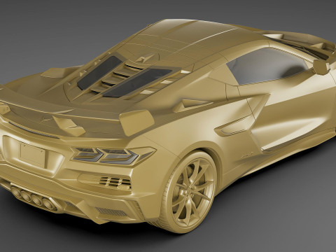 Corvette ZR1 Coupe C8 2025 Modelo 3D