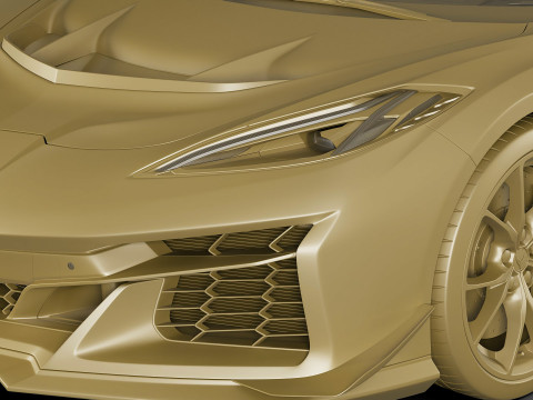 Corvette ZR1 Coupe C8 2025 Modelo 3D