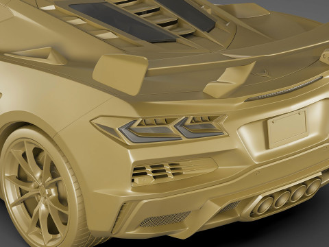 Corvette ZR1 Coupe C8 2025 Modelo 3D