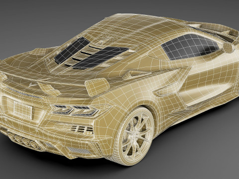 Corvette ZR1 Coupe C8 2025 Modelo 3D
