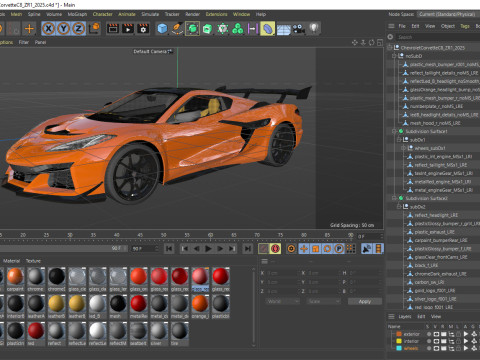Corvette ZR1 Coupe C8 2025 Modelo 3D