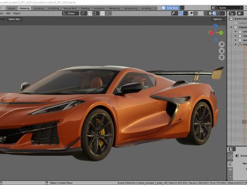 Corvette ZR1 Coupe C8 2025 Modelo 3D