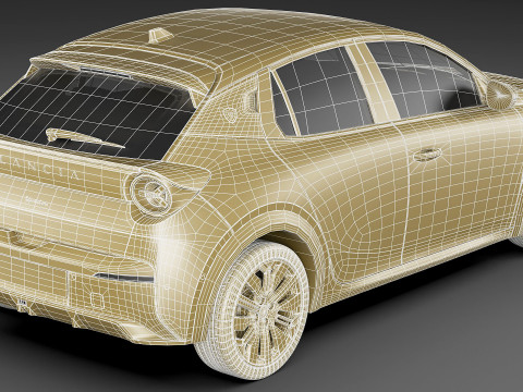Lancia Ypsilon 2025 3D 모델