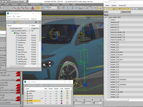 Lancia Ypsilon 2025 3D 모델