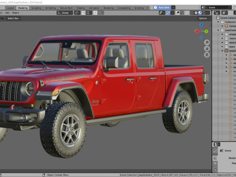 Jeep Gladiator 2024 Model 3D