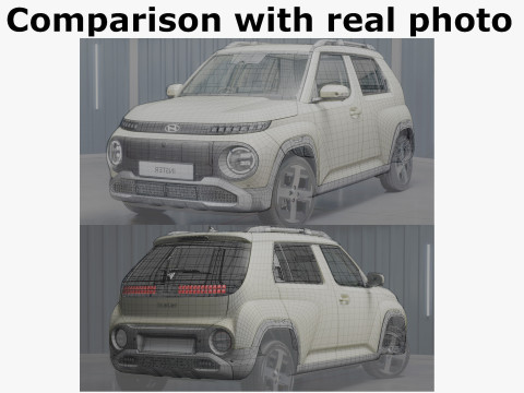 Hyundai Inster 2025 3D मॉडल