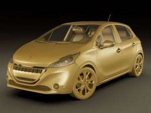 peugeot 208 5 door 3Dモデル