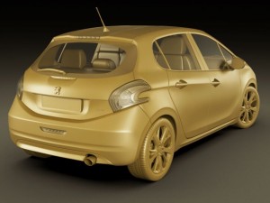 peugeot 208 5 door 3Dモデル