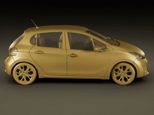peugeot 208 5 door 3Dモデル
