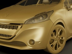 peugeot 208 5 door 3Dモデル