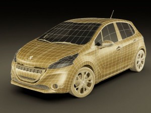 peugeot 208 5 door 3Dモデル