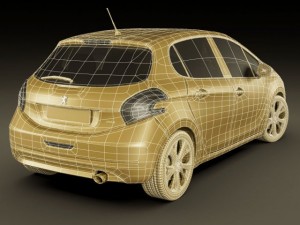peugeot 208 5 door 3Dモデル
