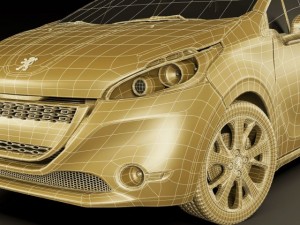 peugeot 208 5 door 3Dモデル