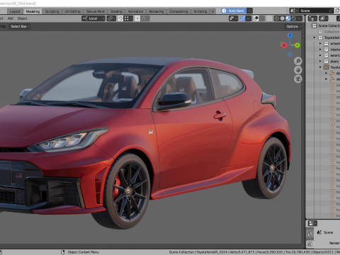 Toyota GR Yaris 2024 3D Модель