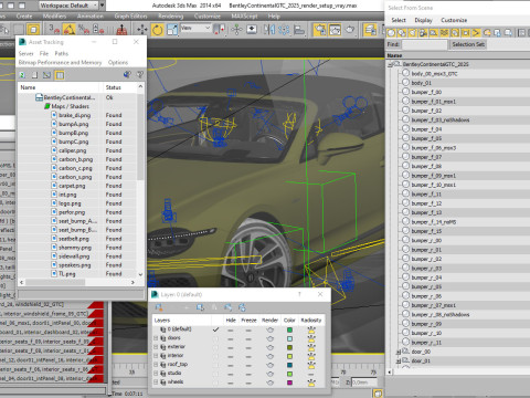 Bentley Continental GTC 2025 Model 3D