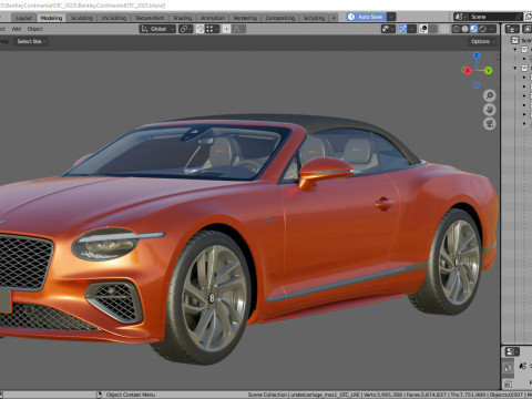 Bentley Continental GTC 2025 Model 3D