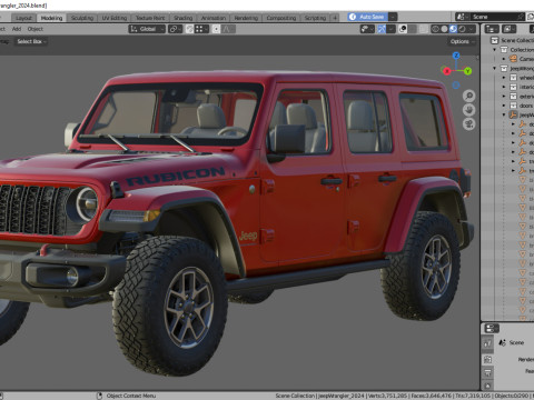 Jeep Wrangler 2024 3Dモデル