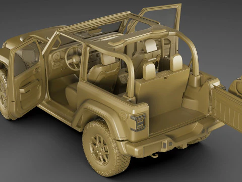 Jeep Wrangler 2 door 2024 3D Model
