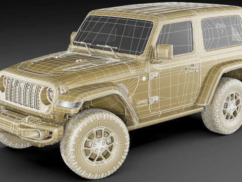 Jeep Wrangler 2 door 2024 3D Model